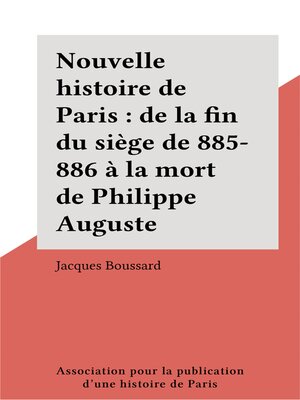 cover image of Nouvelle histoire de Paris